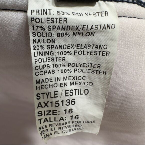 ALEX MARIE FLORAL WIRELESS TANKINI TOP 16‎ PLUS SIZE - Picture 5 of 7